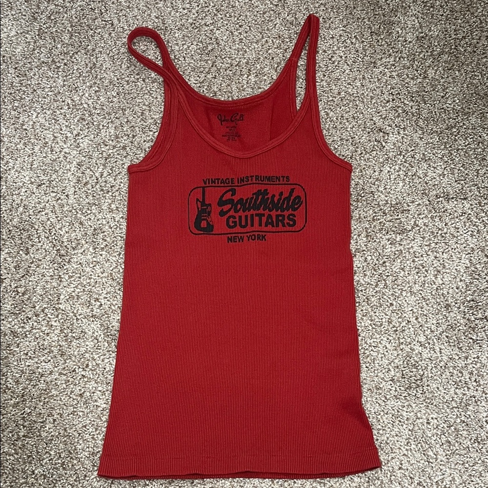 Brandy Melville Red Southside Guitars Tank